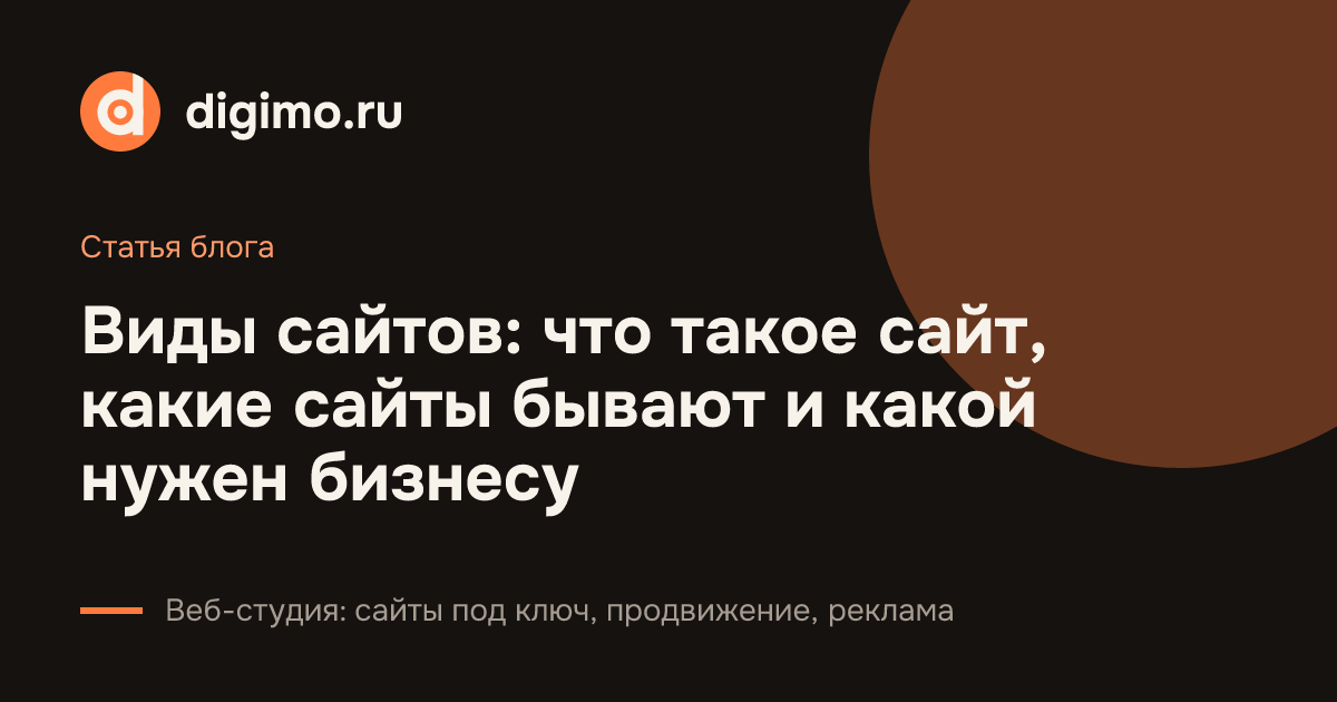 Виды сайтов: что такое сайт, какие сайты бывают и какой нужен бизнесу